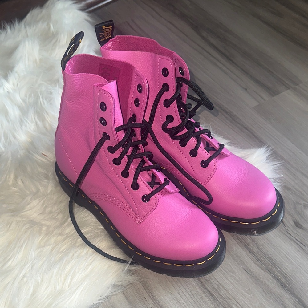 Dr. Martens Bright Pink Combat Boots
